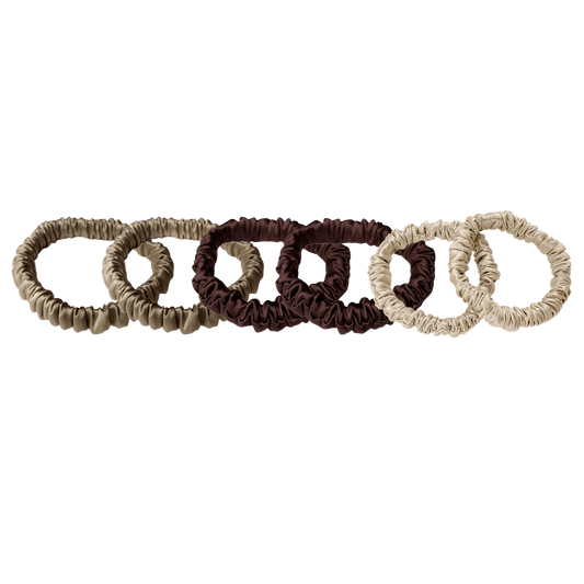 Mulberry Silk Skinnies - Khaki, Chocolate, Champagne
