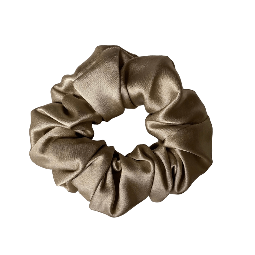 Mulberry Silk Medium Scrunchie Khaki - Outlet Sale