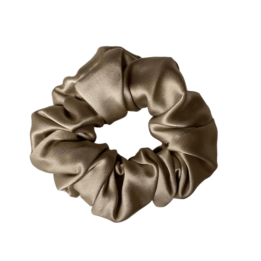 Mulberry Silk Medium Scrunchie Khaki - Outlet Sale