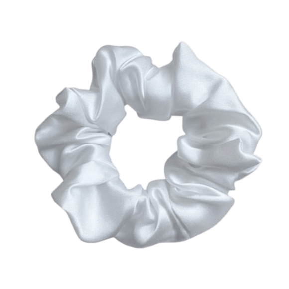 Mulberry Silk Medium Scrunchie White Pearl - Outlet Sale