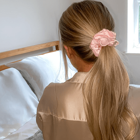 Mulberry Silk Medium Scrunchie Blush Pink - Outlet Sale