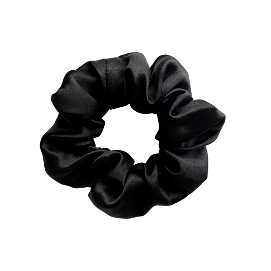 Mulberry Silk Medium Scrunchie Midnight Black - Outlet Sale