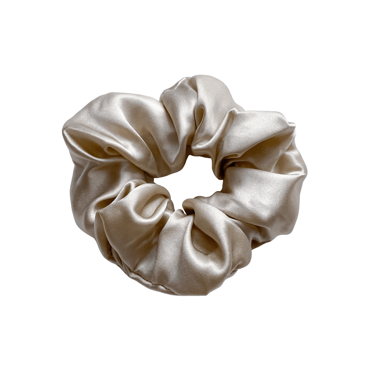 Mulberry Silk Medium Scrunchie Champagne - Outlet Sale