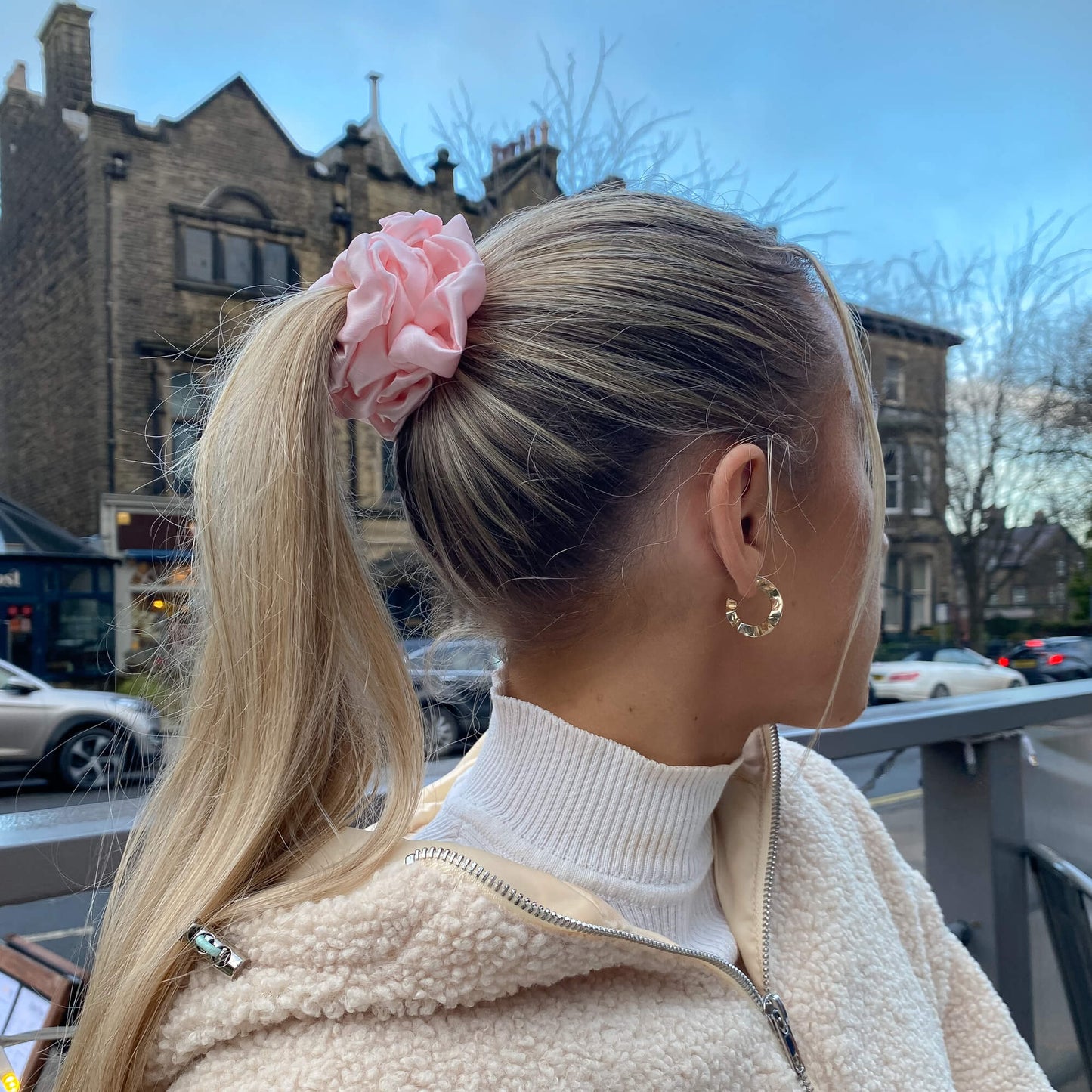 Mulberry Silk Deluxe Scrunchie Blush Pink - Outlet Sale