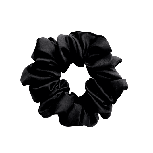 Mulberry Silk Deluxe Scrunchie - Midnight Black