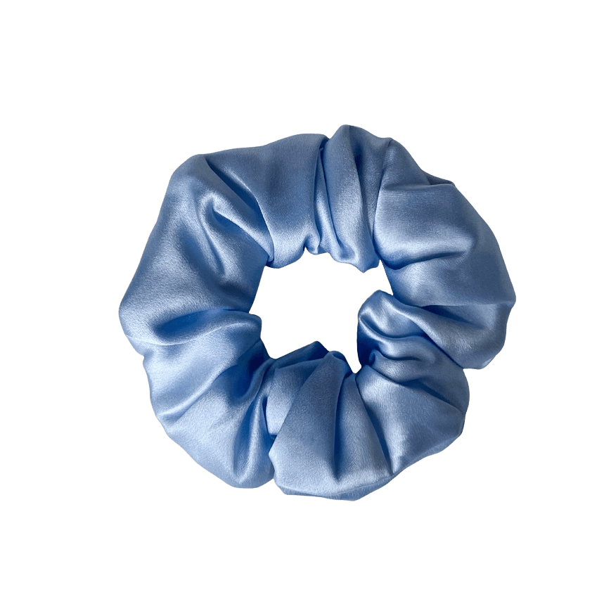 Mulberry Silk Medium Scrunchie - Blue