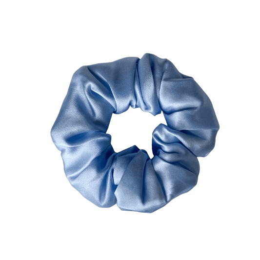 Mulberry Silk Medium Scrunchie - Blue