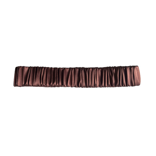 Midi Mulberry Silk Headband - Chocolate