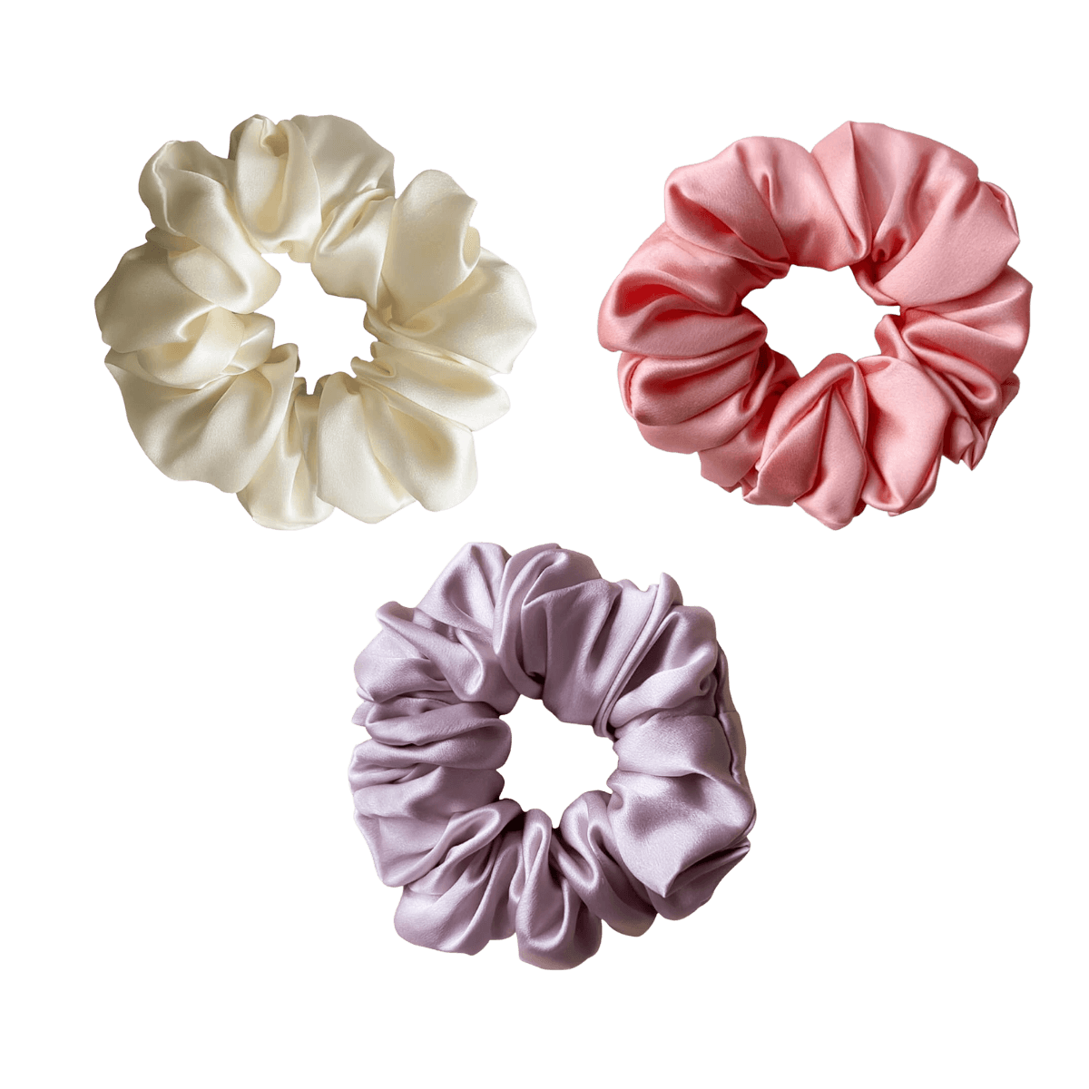 Deluxe Scrunchies - Buttercup, Rose, Lavender