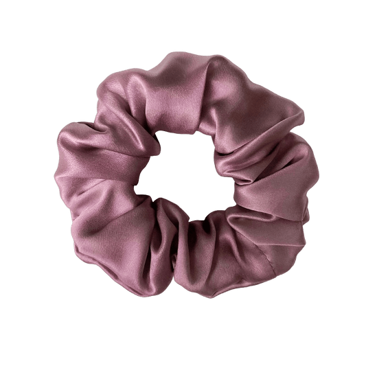 Mulberry Silk Medium Scrunchie - Pale Mauve