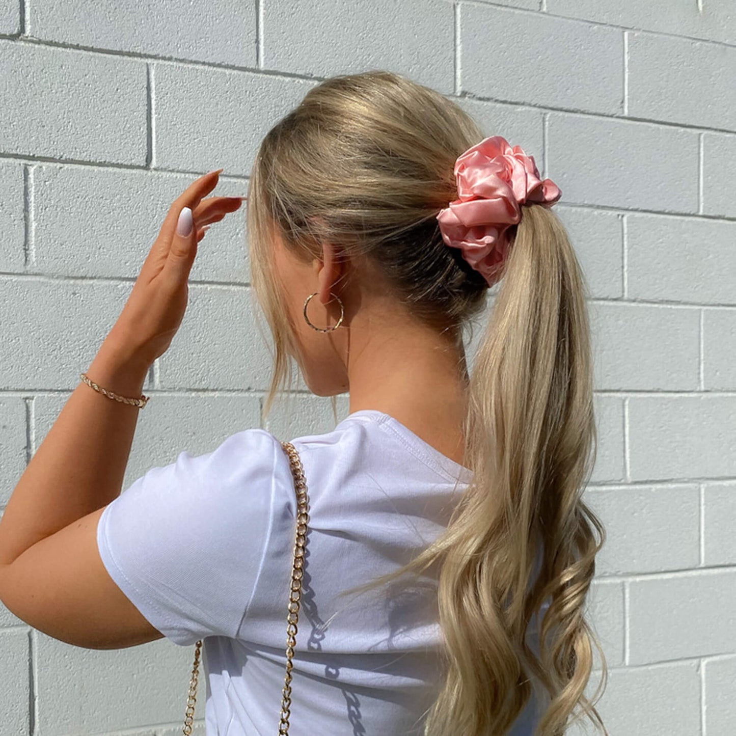 Mulberry Silk Deluxe Scrunchie - Rose