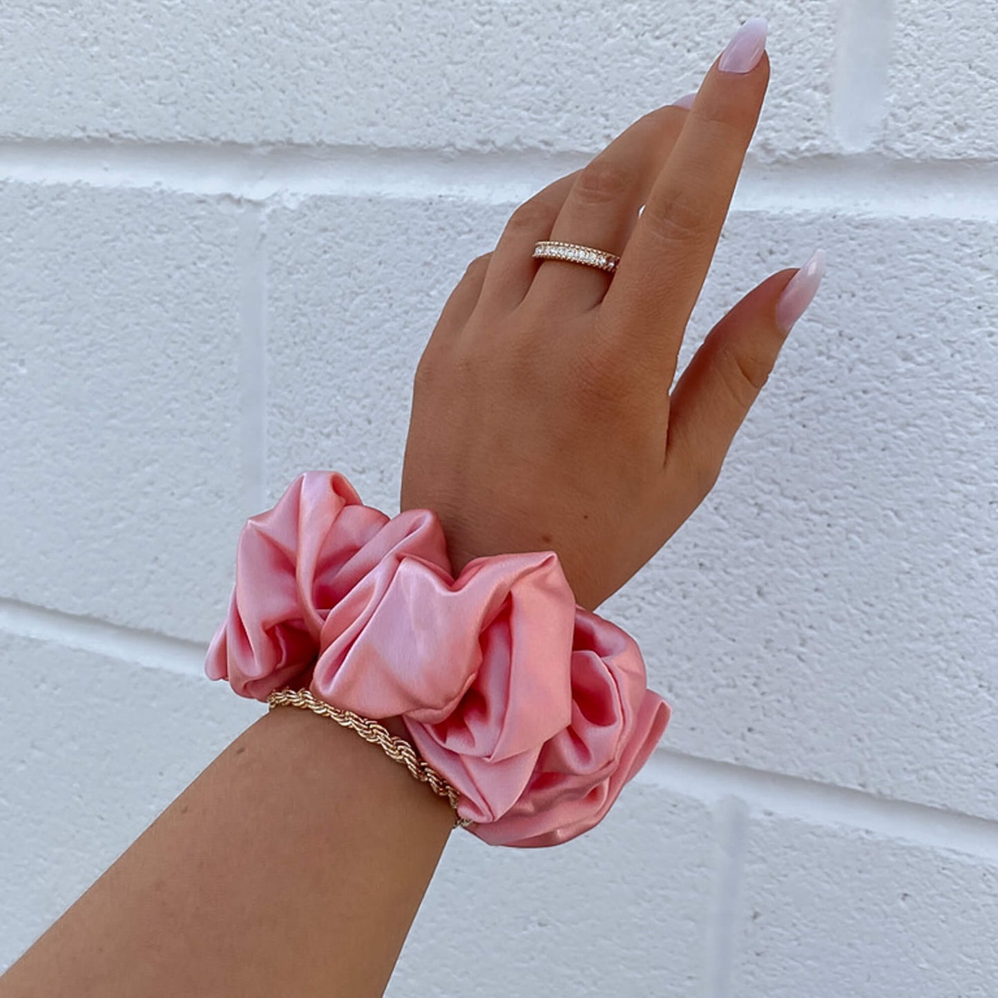 Mulberry Silk Deluxe Scrunchie - Rose