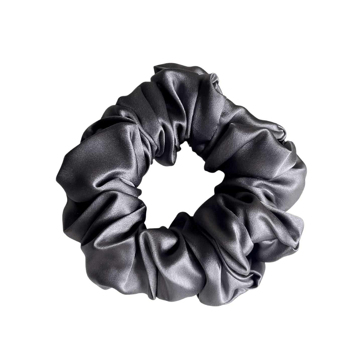 Mulberry Silk Deluxe Scrunchie - Charcoal