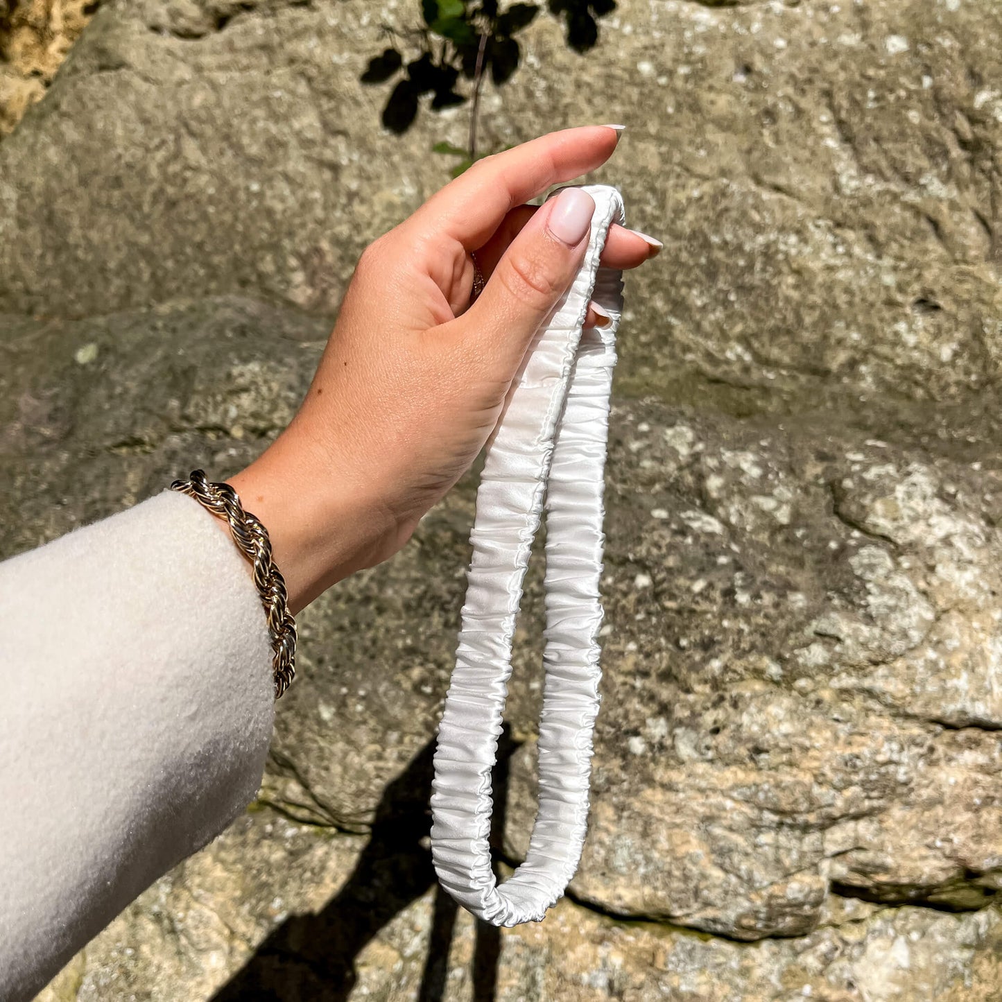 Mini Mulberry Silk Headband - White